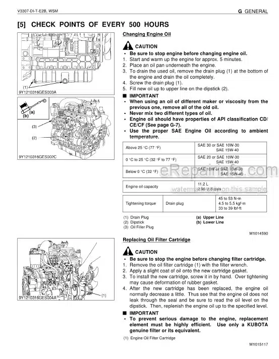 Photo 11 - Kubota V3307-DI-T-E2B Workshop Manual Diesel Engine 9Y111 -03162