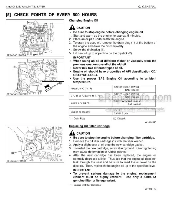 Photo 6 - Kubota V3800-TIEF4 V3800-TIEF4C V3800-TIEF4H Workshop Manual Diesel Engine 9Y111-10854