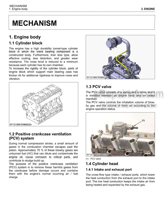 Photo 6 - Kubota WG3800-E3 WG3800-E3C Workshop Manual Gasoline LPG Natural Gas Engine 9Y111-13095