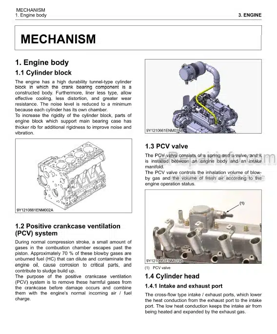 Photo 1 - Kubota WG1605-E3 Workshop Manual Gasoline LPG Natural Gas Engine 9Y111-06615