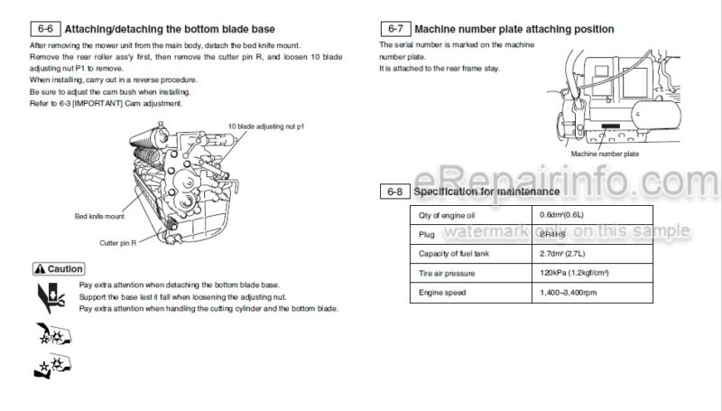 Photo 1 - Baroness LM54GB LM54GBF Operators Handling Manual And Parts Catalogue Swing Mower