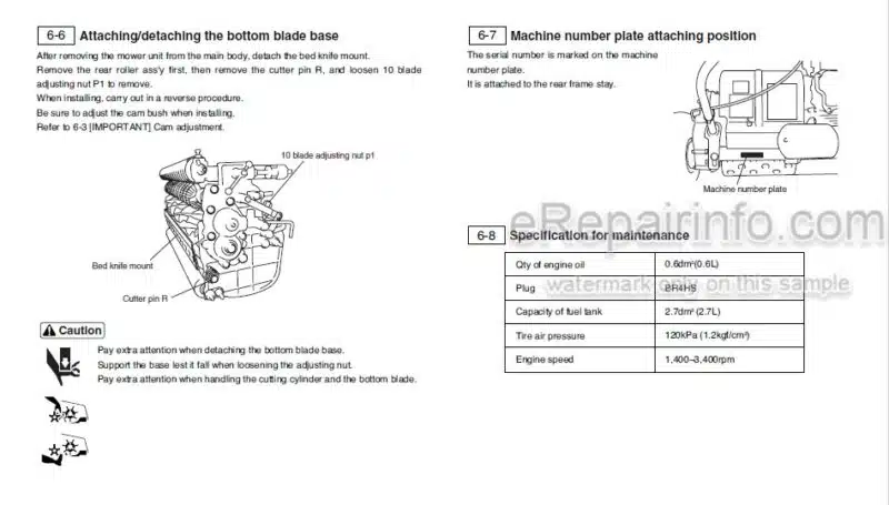 Photo 1 - Baroness LM54GB LM54GBF Operators Handling Manual And Parts Catalogue Swing Mower
