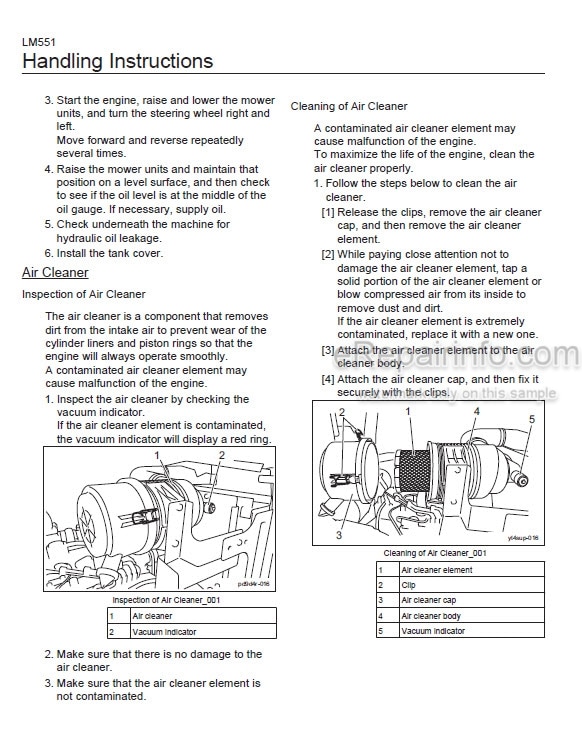 Photo 1 - Baroness LM551 Owners Operating Manual 5-Unit Reel Mower