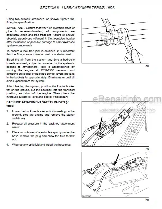Photo 1 - Fiat-Kobelco B95 B100 B110 B200 4WS Operation And Maintenance Instruction Manual Backhoe Loader 604.21.171.01