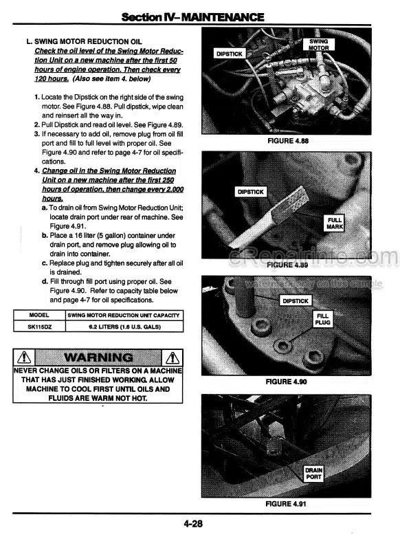 Photo 1 - Kobelco SK115DZ Mark IV Operators Manual Hydraulic Excavator SK115DZ4RMMC21R
