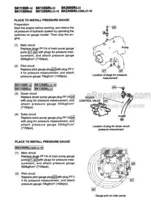 Photo 1 - Kobelco SK70SR-1E To SK235SRNLC-1E Grand Beetle Minor Change Serviceman Handbook Excavator S7O00107ZE01