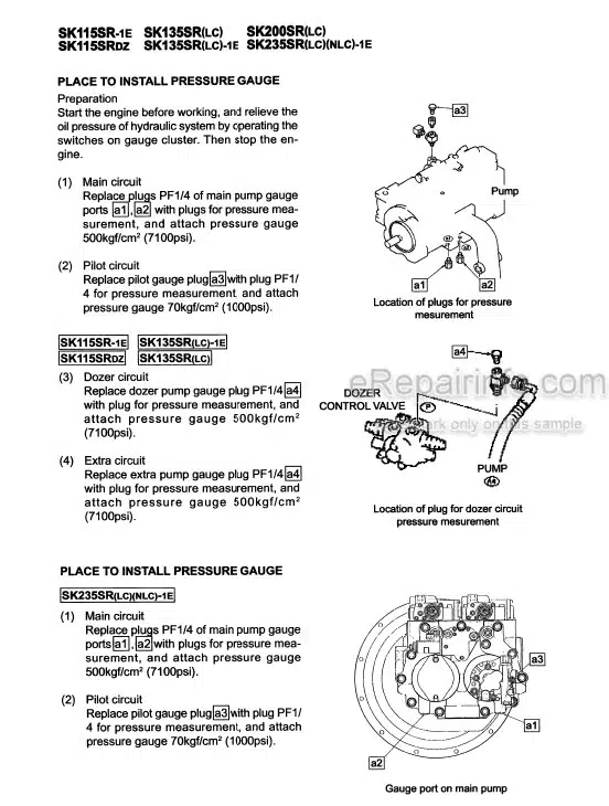 Photo 1 - Kobelco SK70SR-1E To SK235SRNLC-1E Grand Beetle Minor Change Serviceman Handbook Excavator S7O00107ZE01