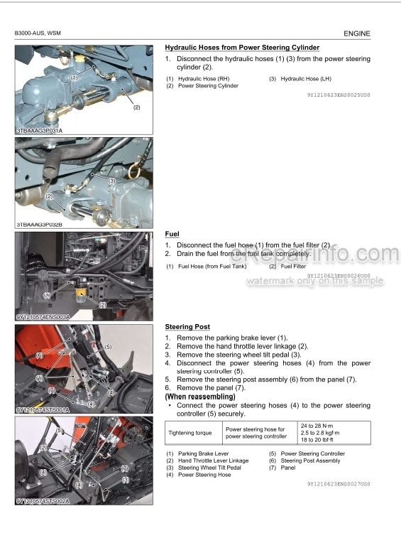 Photo 1 - Kubota B3000-AUS Workshop Manual Tractor 9Y111-06230