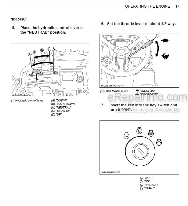 Photo 1 - Kubota B3150 B3150SU Operators Manual Tractor 6C435-6311-1