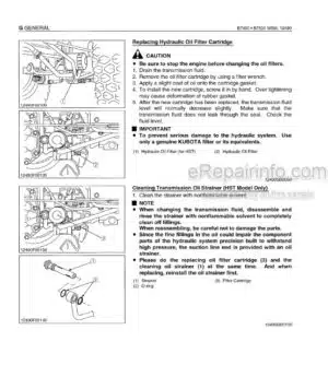 Photo 12 - Kubota B7400HSD B7500HSD B7500D Workshop Manual Tractor