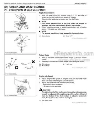 Photo 1 - Kubota DM262-S To DM332-W Workshop Manual Brush Cutter 9Y111-10500
