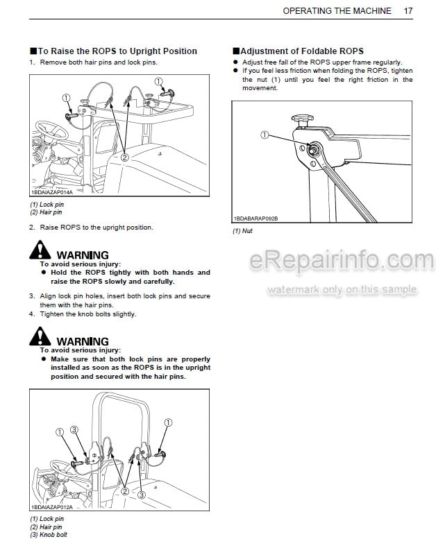 Photo 1 - Kubota F2890 F3690 Operators Manual Front Mower K3603-6291-1