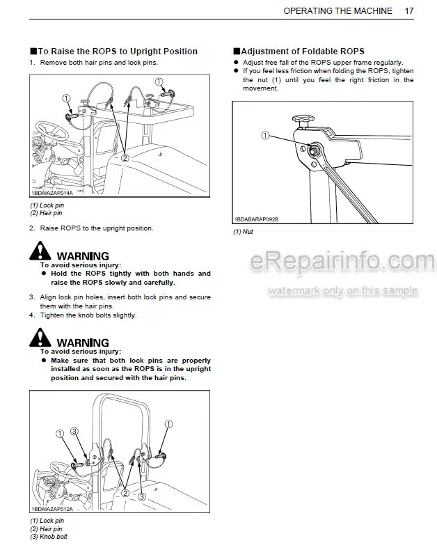 Photo 1 - Kubota F2890 F3690 Operators Manual Front Mower K3603-6291-1