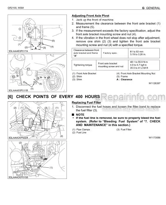 Photo 1 - Kubota GR2100 RCK48GR Workshop Manual Mower 9Y011-15461
