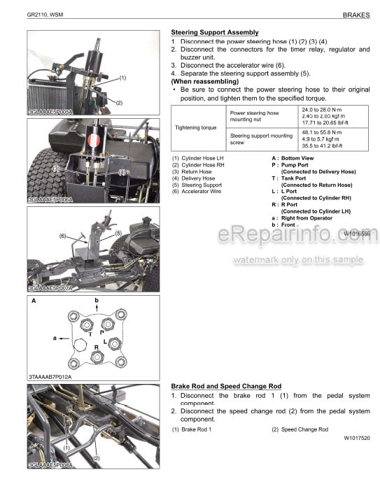 Photo 1 - Kubota GR2110 RCK48GR Workshop Manual Mower 9Y111-01050