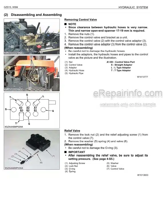Photo 1 - Kubota GZD15-LD GZD15-HD GZD15-3LD GZD15-3HD RC42GZD-3 RCK48GZD-2 Workshop Manual Mower 9Y011-15232