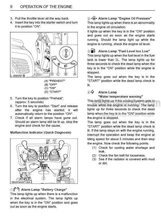 Photo 1 - Kubota K008-3 Operators Manual Compact Excavator RA028-8222-2