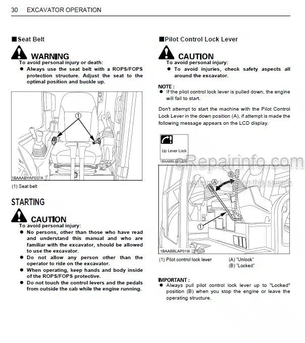 Photo 1 - Kubota KX057-4 U55-4 Operators Manual Compact Excavator RD358-8131-6