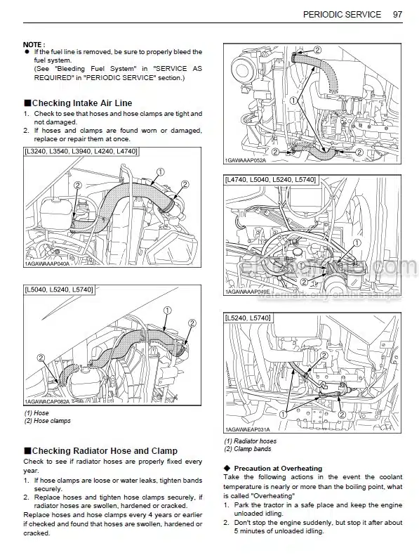 Photo 1 - Kubota L3240-3 To L5740-3 Operators Manual Tractor TD270-1957-4 TD277-1974-1
