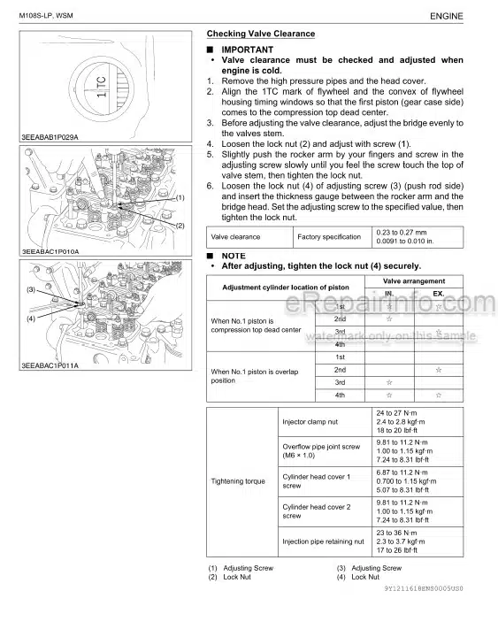 Photo 1 - Kubota M108S Low Profile Workshop Manual Tractor 9Y111-16183