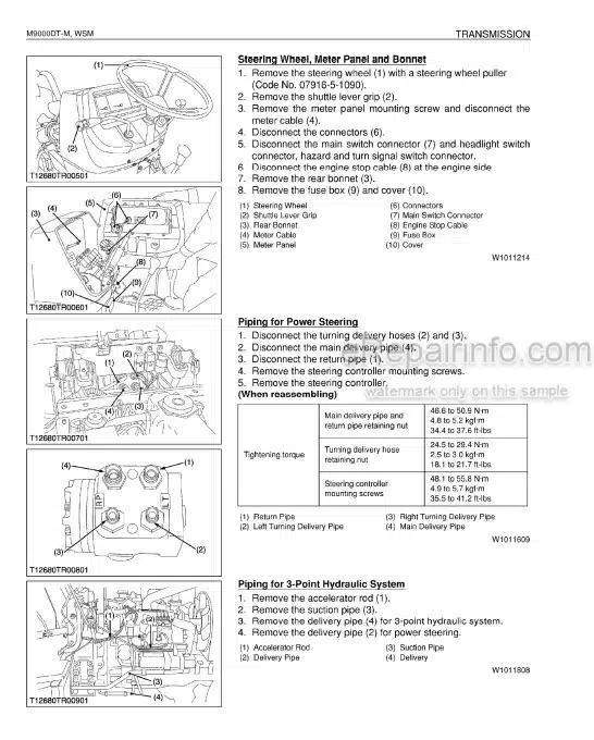 Photo 1 - Kubota M9000DT-M Workshop Manual Supplement Tractor 9Y011-12680