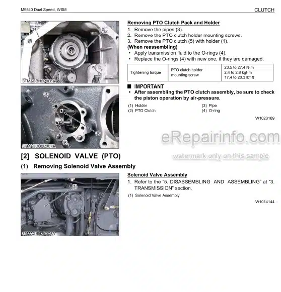 Photo 1 - Kubota M9540 Dual Speed Workshop Manual Tractor 9Y111-03803
