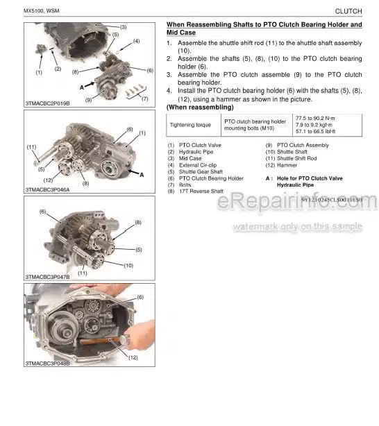 Photo 1 - Kubota MX5100 Workshop Manual Tractor 9Y111-05310