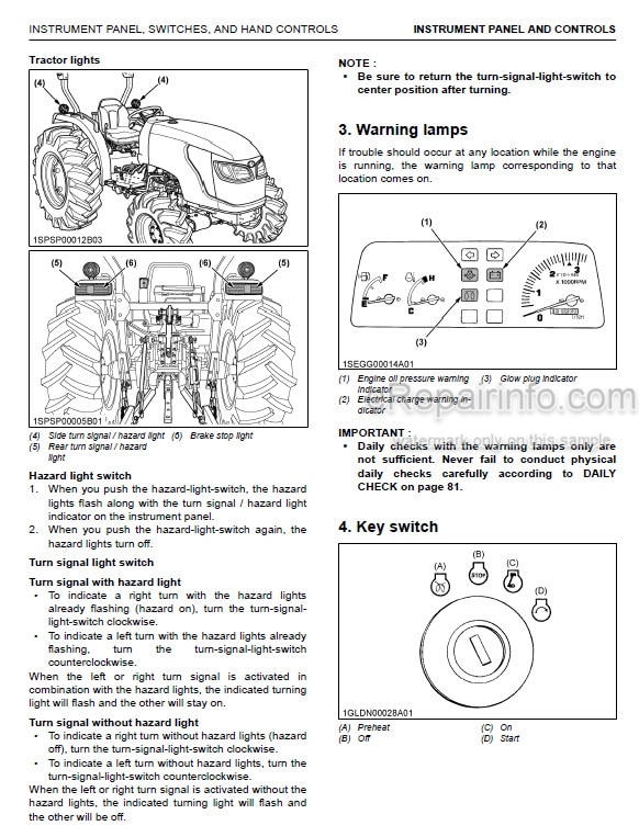 Photo 1 - Kubota MX5200 Operators Manual Tractor TC457-1974-2