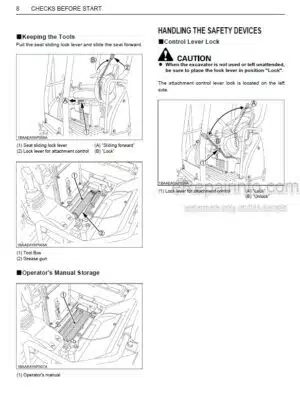 Photo 7 - Kubota U25-3S Super Series Operators Manual Compact Excavator RB548-8134-8