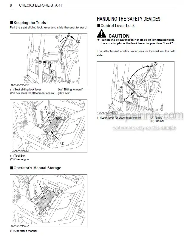Photo 1 - Kubota U25-3S Super Series Operators Manual Compact Excavator RB548-8134-8