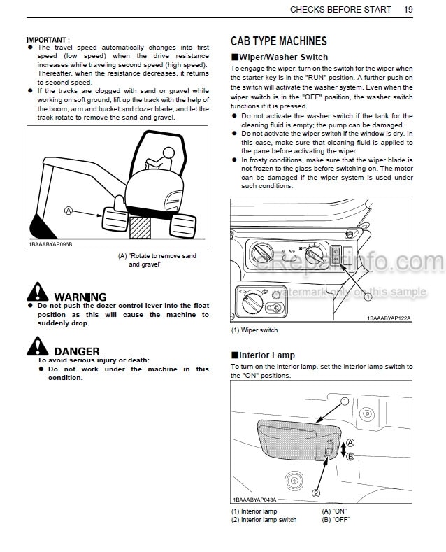 Photo 1 - Kubota U48-4 Operators Manual Compact Excavator RD458-8131-2