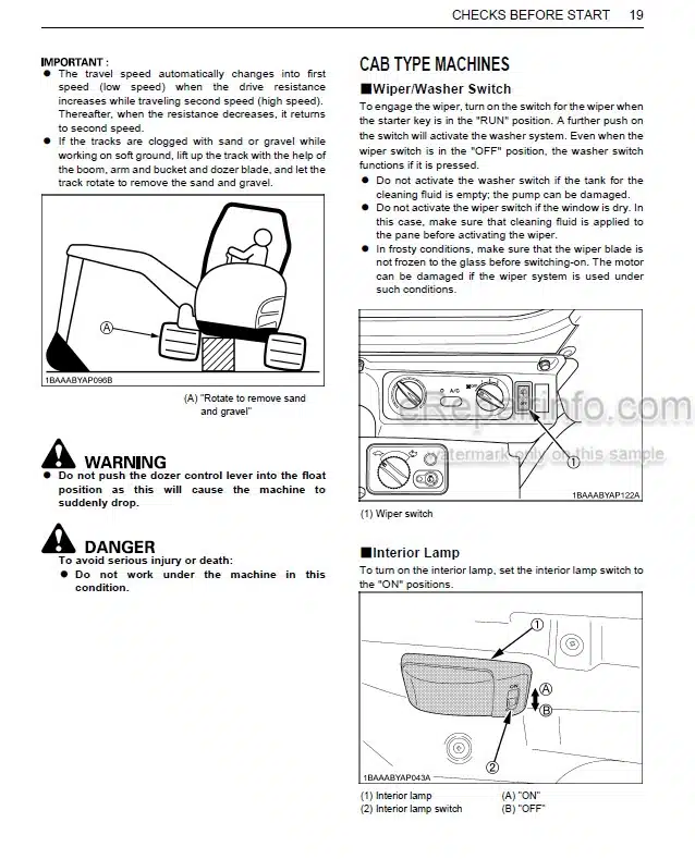 Photo 1 - Kubota U48-4 Operators Manual Compact Excavator RD458-8131-2