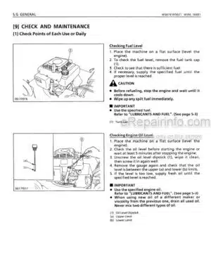 Photo 6 - Kubota W821SC-AU W821S-AU W819P-AU Workshop Manual Walk Behind Mower 9Y111-10490