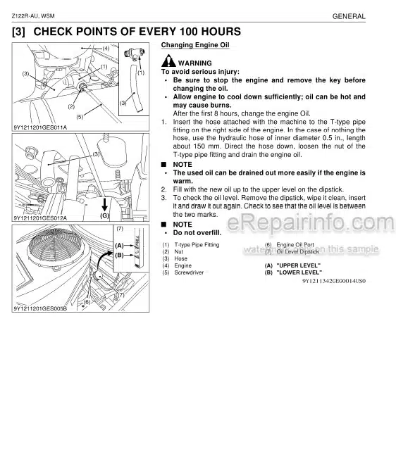 Photo 1 - Kubota Z122R-AU Workshop Manual Utility Vehicle 9Y111-13423