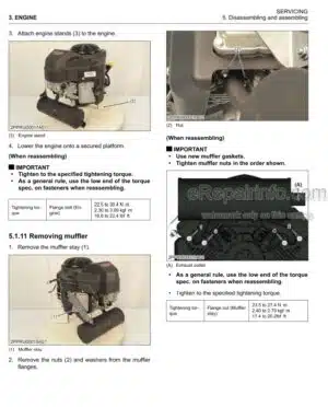 Photo 5 - Kubota D1403-EBG D1703-EBG V1903-EBG V2203-EBG Operators Manual Diesel Engine 17298-8917-1