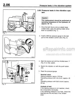 Photo 5 - Bomag BW100AD-3 BW120AD-3 BW100AC-3 BW120AC-3 Instructions For Repair Tandem Vibratory Combination Roller 00819371 SN1