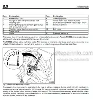 Photo 5 - Bomag BW100AD-4 BW100AC-4 BW120AD-4 BW120AC-4 Service Manual Tandem Vibratory Combination Roller 00891561