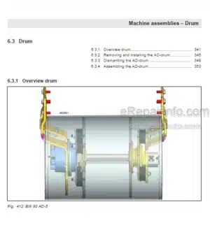 Photo 8 - Bomag BW80AD-5 To BW100SCC-5 Service Manual Tandem Vibratory Combination Roller 00892560 SN2