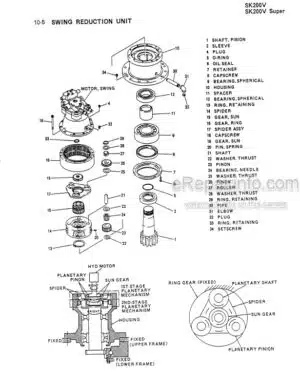 Photo 1 - Kobelco SK200 SK200LC Super Mark V Operators Manual Hydraulic Excavator 95-SK200-T0001-00