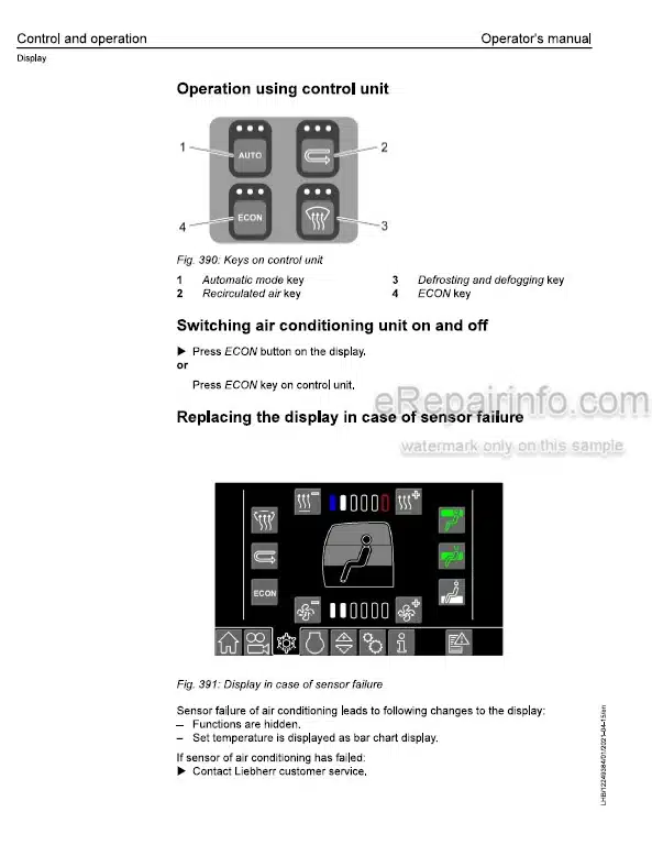 Photo 1 - Liebherr A913 Compact Litronic 1824 Operators Manual Wheeled Excavator 12249384 From SN 109446