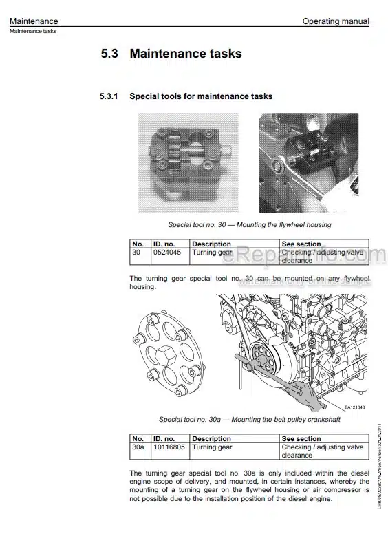 Photo 1 - Liebherr D934 D936 D946 Operating Manual Diesel Engine 10115602