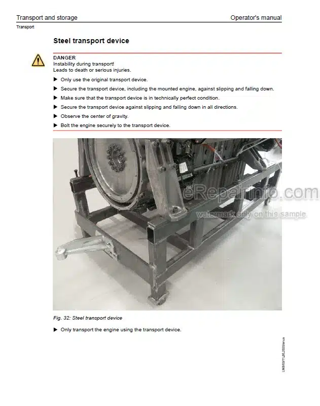 Photo 1 - Liebherr D936-A7-00 D946-A7-00 MCC Operators Manual Diesel Engine 13422361 SN From 2019040001