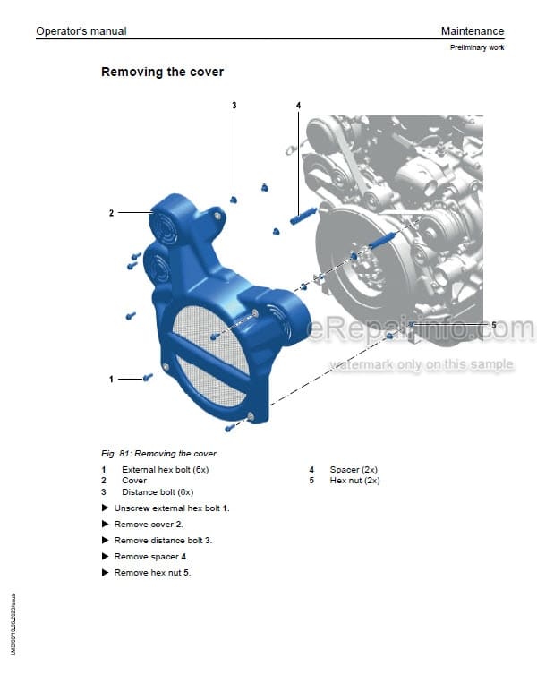 Photo 1 - Liebherr D956-A7-05 LHB Operators Manual Diesel Engine 13454733 From SN 2019060001