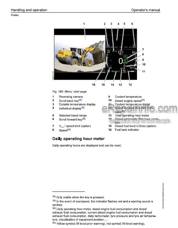 Photo 1 - Liebherr L550 G6.2-D 1825 Operators Manual Wheel Loader 12273531 From SN 59436