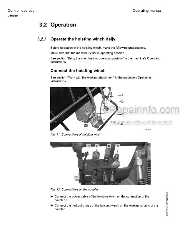 Photo 1 - Liebherr Operating Manual Hoisting Winch 9085219