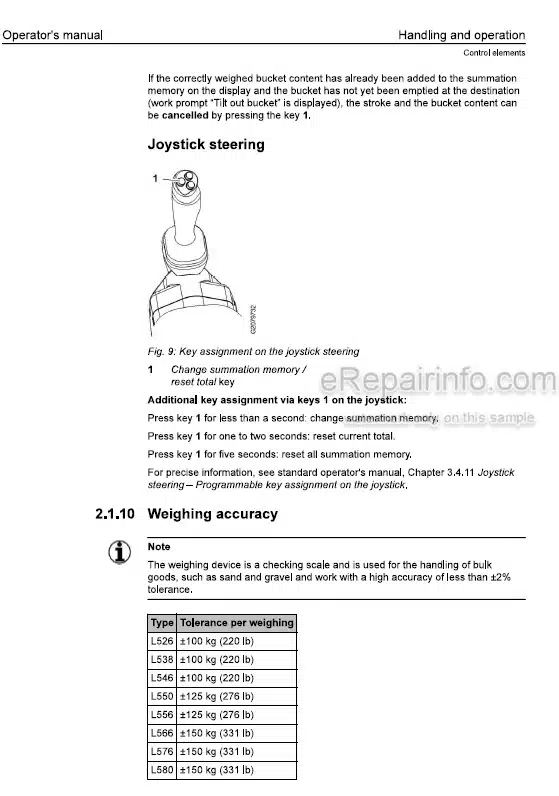 Photo 1 - Liebherr Operators Manual Weighing Device For L586-G6.1-D-1761 USA CAN SN 61781 12271468