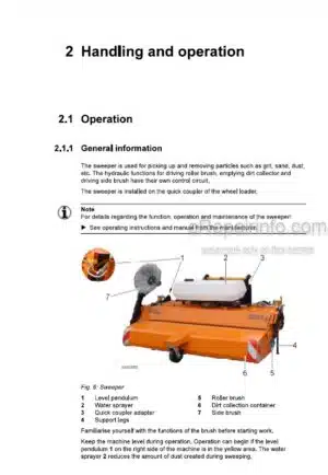 Photo 5 - Liebherr Operators Manual Sweeper For L507-1578 To L509-1582 12269439