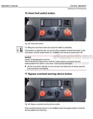Photo 6 - Liebherr RL56 1632 Operators Manual Pipe Layer 93517243 From SN 15586