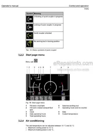 Photo 3 - Liebherr R924 R925 144 1445 Operators Manual Hydraulic Excavator 11824096 From SN 42836