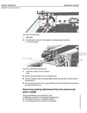 Photo 3 - Liebherr T32-7 To T41-7 3AS 05FS 1665 To 1680 Operators Manual Telescopic Handler 93517394 From SN 15615